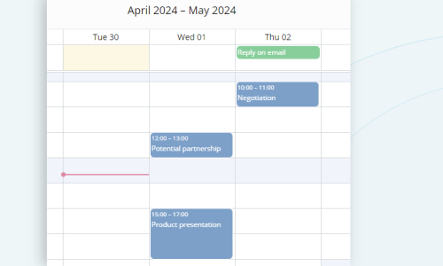 Interface Calendrier