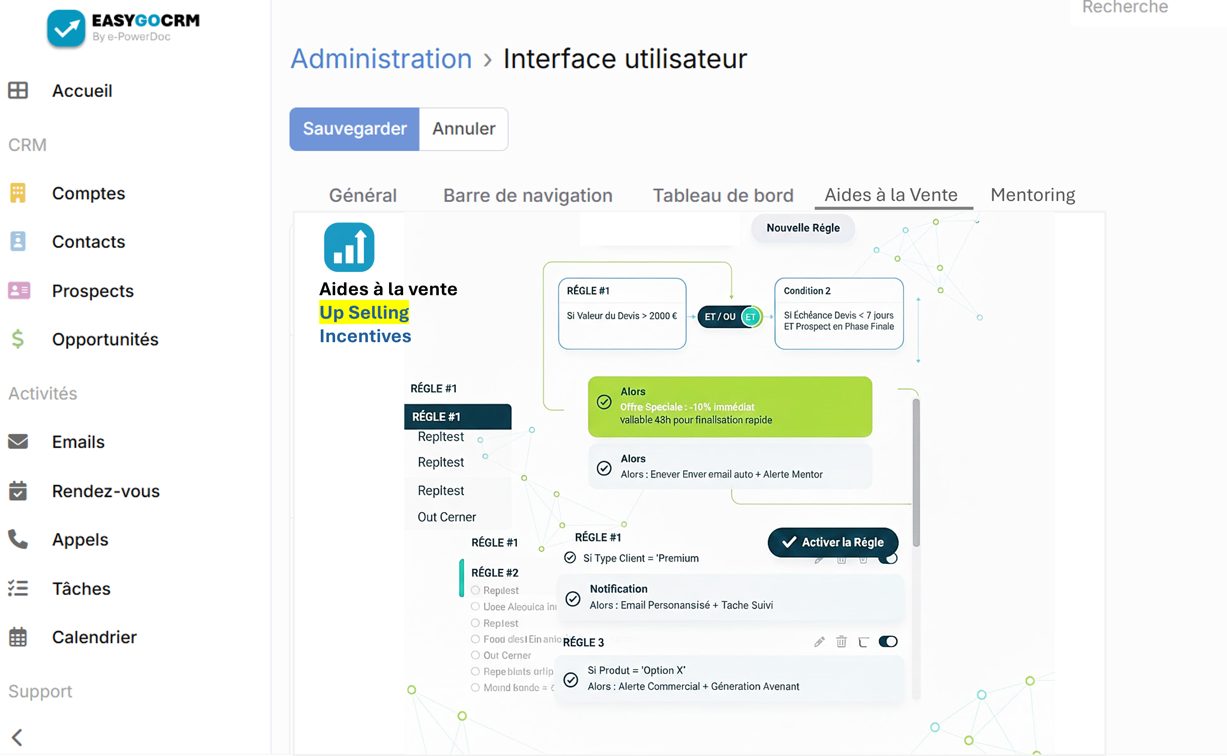 Back Office Up Selling